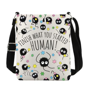 Imagem de Bolsa transversal anime inspirado em anime Presentes Finish What You Started Bolsa tiracolo humana A-nime Gift Soot Spirte Lover Bags, CB, Human CB, Tendência