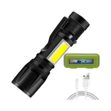 Imagem de Lanterna LED Recarregável À Prova d'Água Com Zoom, Display LCD, 3 Modo