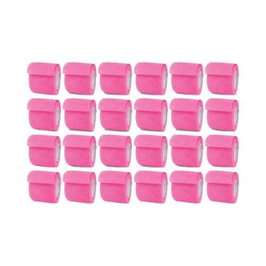 Imagem de Fita Adesiva Elástica Rosa Brilhante 48 Peças 4.8m Para Suporte De Joe