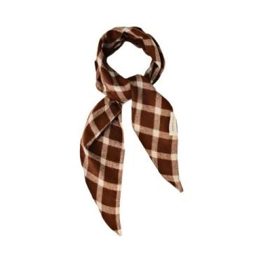 Imagem de Cachecol Triangular Tricotado Quente Para Mulheres, Xale Casual Multif