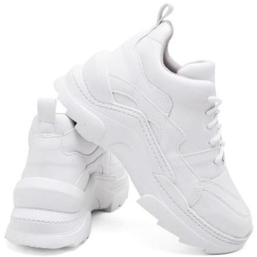 Imagem de Tênis Feminino Caixa Alta Confortável Estiloso - Mila Marques, 37, Bra