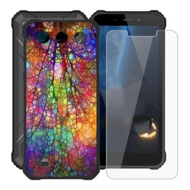 Imagem de KJYFOANI Capa para Oukitel G3 (6 polegadas), com [1 película protetora de tela de vidro temperado], capa preta de silicone macio à prova de choque para - XT45