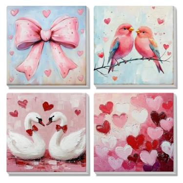 Imagem de MISCER Pacote com 4 tintas por números para adultos iniciantes, kits de pintura por números para crianças, pato mandarim, pintura a óleo DIY adequada para decoração de casa (20 x 20 cm)