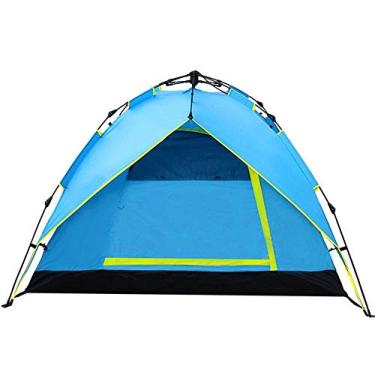 Imagem de AkosOL Tenda de montanhismo, suprimentos de acampamento ao ar livre podem acomodar 3-4 pessoas, barraca de acampamento de chuva dupla, adequada para esportistas ao ar livre