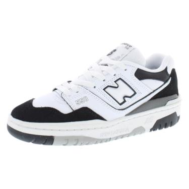 Imagem de New Balance Tênis masculino 550 GS, Team White/Core Black/Clean White, 18