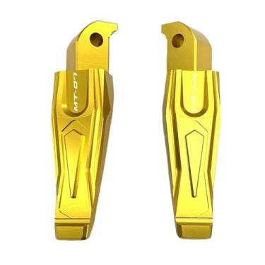 Imagem de Anti-derrapante Pedais de apoio para os pés do passageiro traseiro, para mt07 MT-07 mt 07 2013 2014 2015 2016 2017 2018 2019 2020(Ouro)