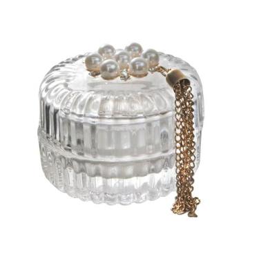 Imagem de Castiçal em vidro com tampa e pendente 4,8cm - LINX