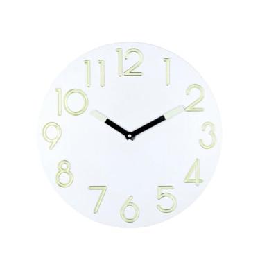Imagem de Relógio de parede para casa redondo simples escritório sala de estar quarto estudo relógio de parede pode brilhar relógio de parede luminoso relógio de parede para quarto (A)