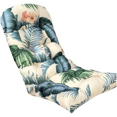 Imagem de Almofadas De Cadeira De Alto Encosto Almofada De Pátio Com Padrão - Almofada De Cadeira Durável Para Almofada De Assento De Jardim, Conforto Interno E Externo à Prova D'Água, Gray Leaves, 110 * 50cm