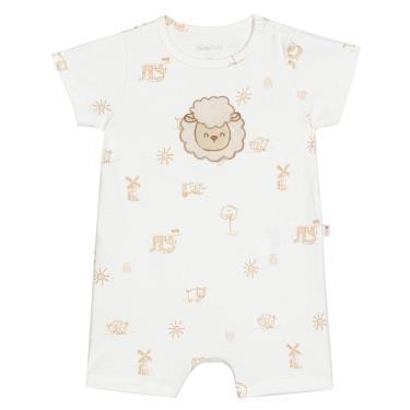 Imagem de Macacão Curto Bebê Menino Off White Ovelha Nini & Bambini-Masculino