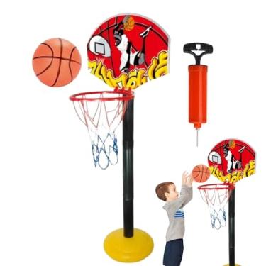 Imagem de Cesta de basquete ao ar livre para crianças – Divertida altura ajustável, brinquedos esportivos, para meninos e meninas, atividades em família, brincar, escola, férias, playground