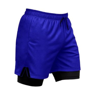 Imagem de Short Masculino Térmico 2 em 1 com Bolso Interno e Ajuste Confortável-Masculino