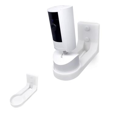 Imagem de Suporte de parede para câmera interna Ring Pan-Tilt - Suporte de ajuste personalizado de fácil instalação com fita adesiva forte 3M e parafusos para montagem segura - Melhor ponto de vista e