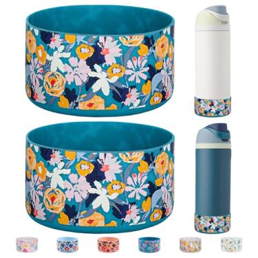 Imagem de HEYSKAY 2 peças de bota de silicone para garrafa de água Owala Flask 680 g, capa protetora antiderrapante para Owala Twist, garrafa de água de aço inoxidável FreeSip and Flip sem BPA Base inferior da