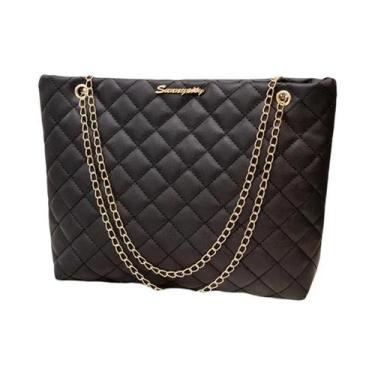 Imagem de Bolsa De Ombro Feminina Em Couro PU Casual, Bolsa Transversal Para Via