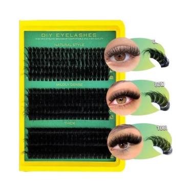 Imagem de Cílios Postiços Cat-Eye D Curl De Comprimento Misto E Volume Intenso 6