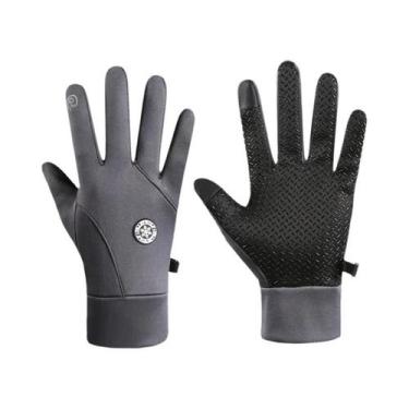 Imagem de Luvas De Ciclismo Masculinas Quentes Com Tela Sensível Ao Toque Para O