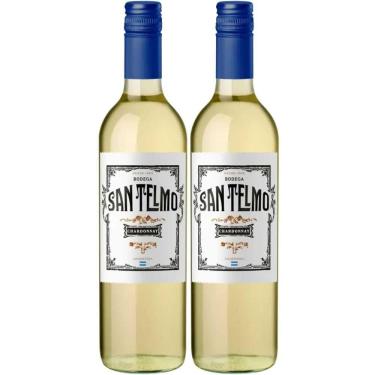 Imagem de Kit 2 Garrafas Vinho Branco San Telmo Chardonnay 750ml