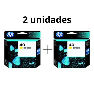 Imagem de Cartucho Hp 40 51640y Amarelo Kit 2 Pçs