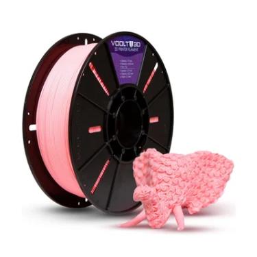 Imagem de Filamento Para Impressora 3d - Pla Rosa Bebe Velvet - 1kg - 1,75mm - Voolt3d - Pl-rs-bb-ve-1