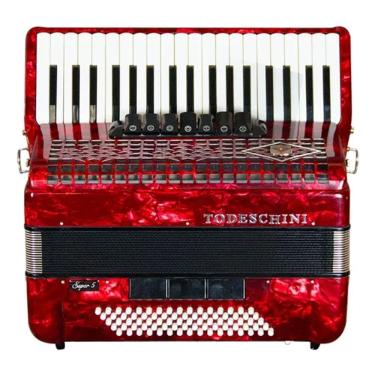 Imagem de Acordeon Todeschini 80 Baixos Vermelha