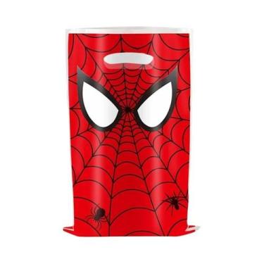 Imagem de Sacolas De Presente Plásticas Com Tema De Aranha Vermelha Para Festa D