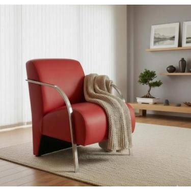 Imagem de Poltrona Individual Decorativa em Corano - Norte Dist., Vermelho, 10kg