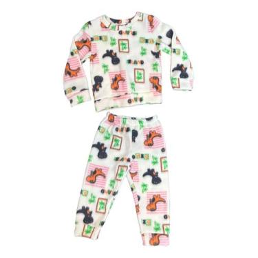 Imagem de Pijama Estampado Infantil Menina e Menino Inverno Soft Manga Longa Tam