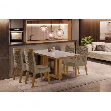 Imagem de Sala De Jantar Completa Com 4 Cadeiras Lottus Atena Lj