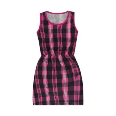 Imagem de Vestido Verão Infantil Xadrez Pink - Big Bless-Feminino