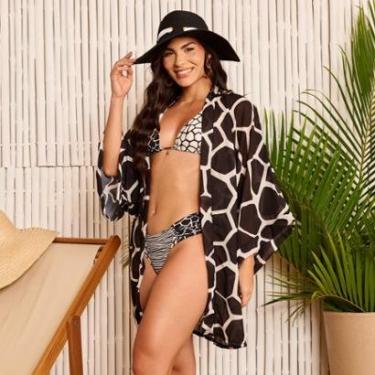 Imagem de Saída de Praia Kimono Estampa Donna Carioca-Feminino