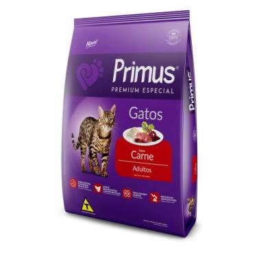 Imagem de Ração Primus Natural Premium Sabor Carne para Gatos Adultos - 3kg - AR