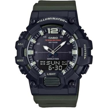 Imagem de Casio Relógio De Quartzo Clássico Masculino Com Cinta De Resina, Verde, 20.88 (Modelo:...
