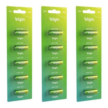 Imagem de 15 Baterias / Pilhas Alcalinas Elgin A23 3 Cartelas C/ 5 12v