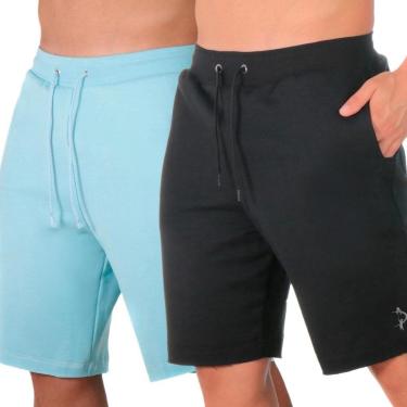 Imagem de Kit 2 Bermuda Mauricinho Moletinho Confortavel Algodao Poliester Com Bolsos Caminhada Dia a Dia-Masculino