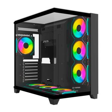 Imagem de Gabinete Gamer Fortrek Clarity Full Glass Aquário Preto