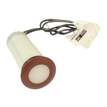 Imagem de Mini Balizador Solo Ip66 Blindado Escada Deck Piso 2700k Marrom  Branc