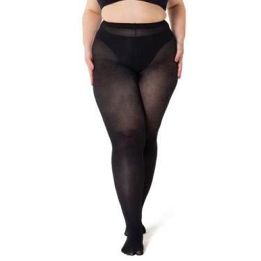 Imagem de Meia Calça Microfibra Plus Size Opaca Fio 80 Trifil, Preto, 1XG