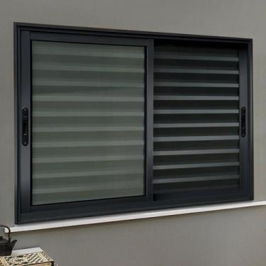Imagem de Veneziana Elite 3 Folhas Moveis 120 X 120 Vidro Liso - Brimak