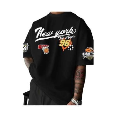Imagem de Camiseta Casual Estilo Basquete Masculina De Verão, Respirável, Gola R
