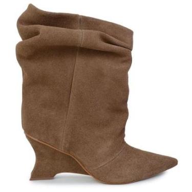 Imagem de Bota Feminina Cecconello Camurça Marrom Pecan - 2880-Feminino