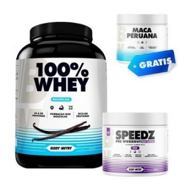 Imagem de Kit Whey Protein 900g Pré Treino 300g Suplemento em Pó 300g Energia e Rotina-Unissex