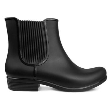Imagem de Bota Boaonda Tipo Galocha Ideal para Chuva Confortável, Preto, 34