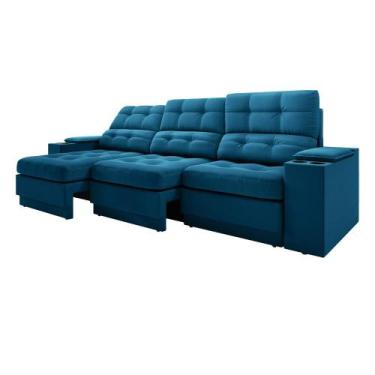Imagem de Sofá com USB Retrátil e Reclinável Eureka 2,30m - Netsofas, Royal