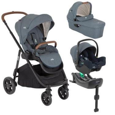 Imagem de Carrinho Versatrax Moisés Bebê Conforto COM BASE ISOFIX Joie Cor: Cinz