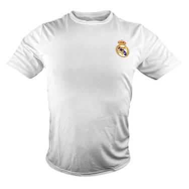 Imagem de Camiseta Real Madrid Dry Fit Masculino Adulto Original, Branco, P
