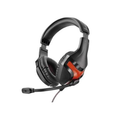 Imagem de Fone De Ouvido Headset Gamer Warrior Multilaser Ph101, Preto e Vermelh