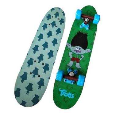 Imagem de Skateboard Infantil Trolls Branch Seguro Resistente Cruiser - Ricbrinc