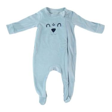 Imagem de Macacão Infantil Masculino Malwee Longo Bordado Azul - 10001, GG