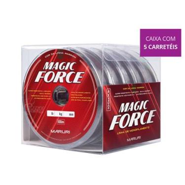 Imagem de Kit 5 Linhas Monofilamento Maruri Magic Force 0,33mm 22,0lbs/10,0kg - 